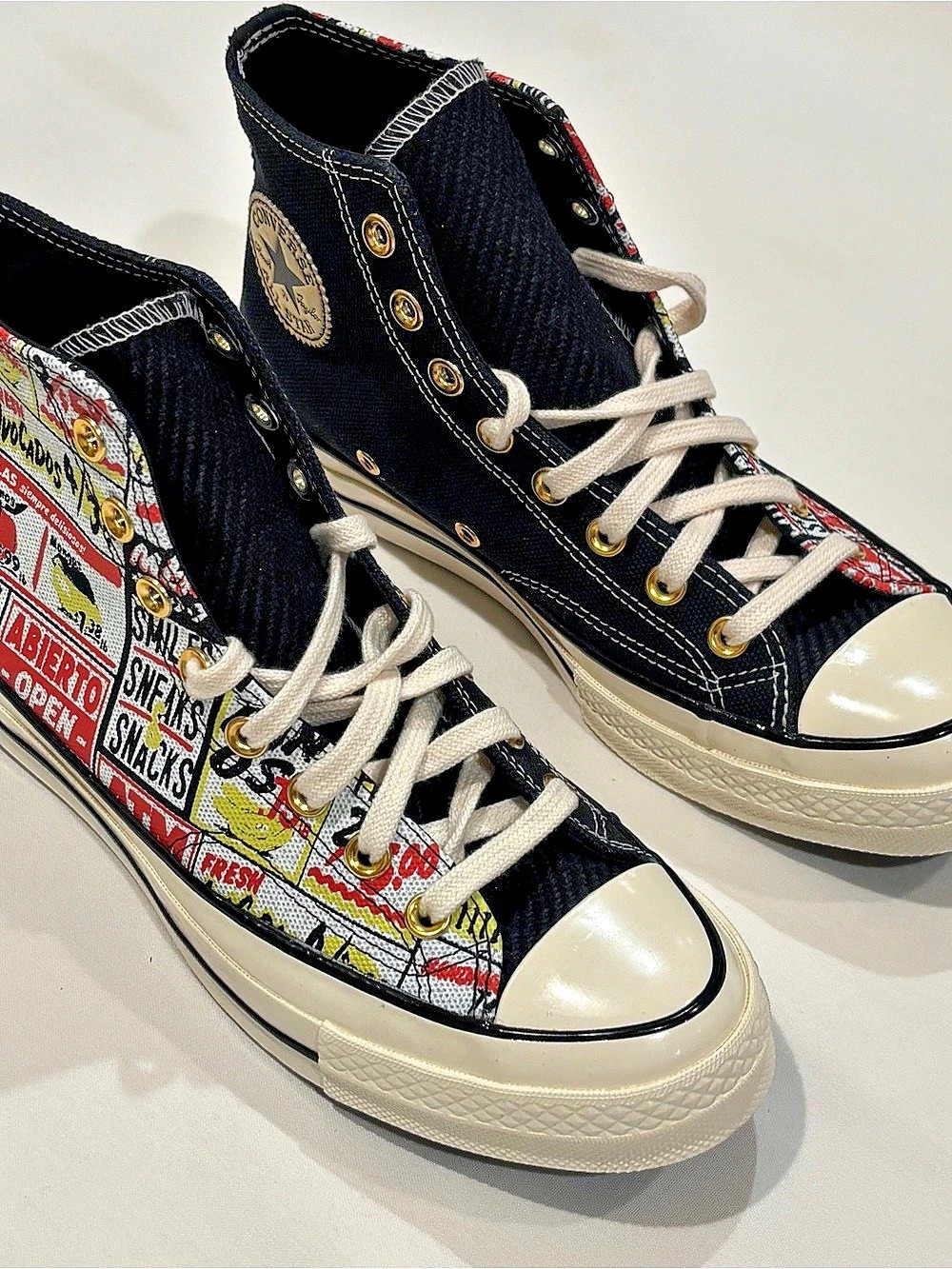 Converse Chuck 70 Hi Mi Gente Black Multi Egret Men’s 7 Women’s 9 NEW